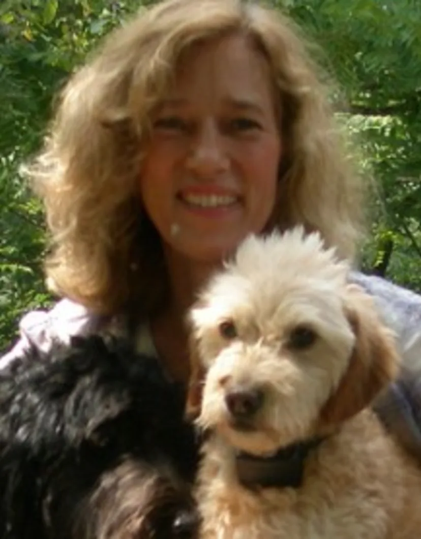 Dr. Penny Dowden with 2 dogs